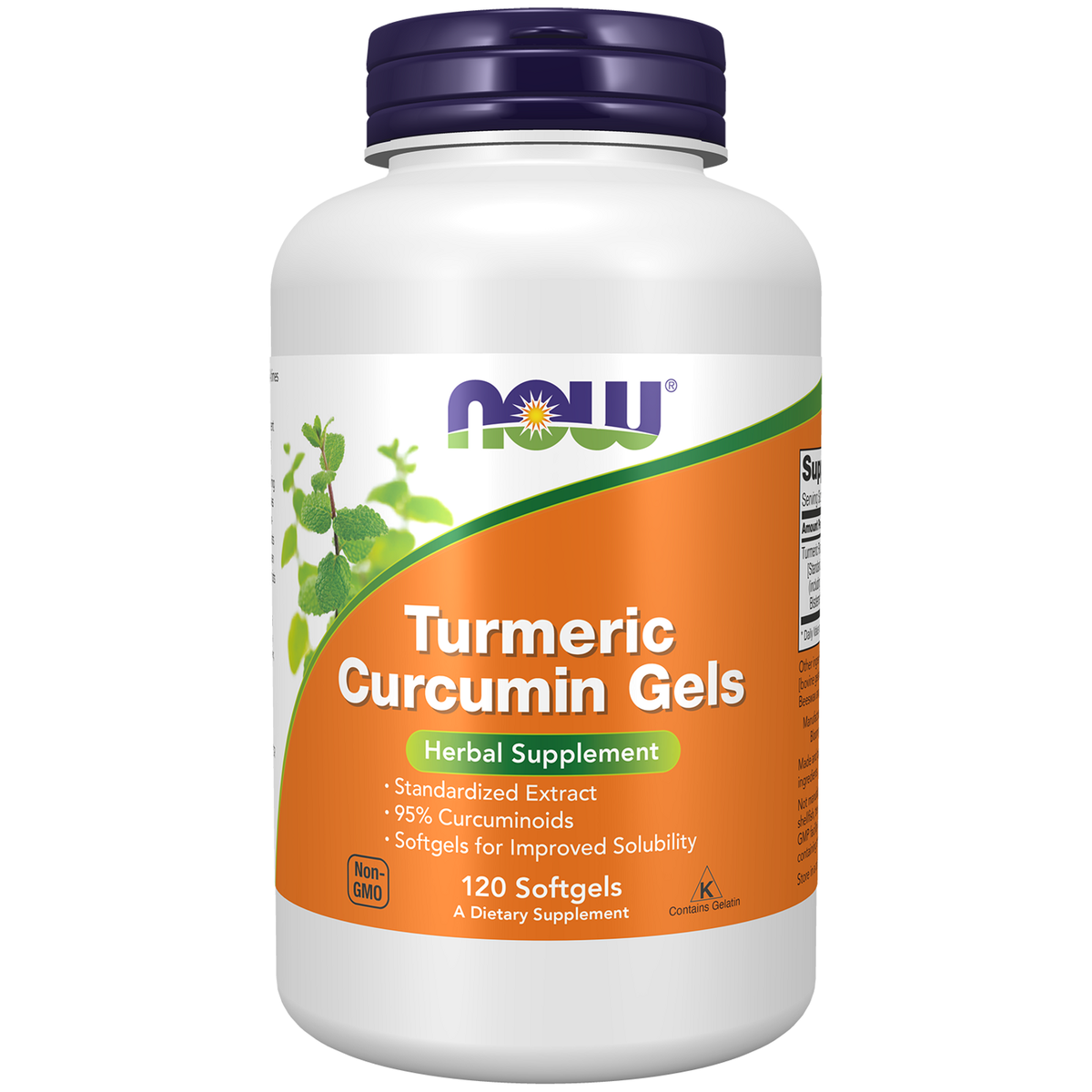 NOW Foods Curcuma 475 mg Capsules Molles — 120 capsules molles