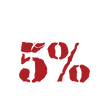 Logo 5% Nutrition - marque disponible chez KISS NUTRITION