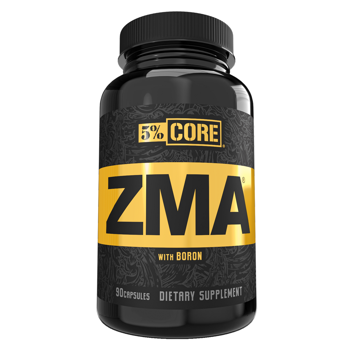Flacon de 5% Nutrition ZMA, zinc magnésium et vitamine B6, 90 gélules