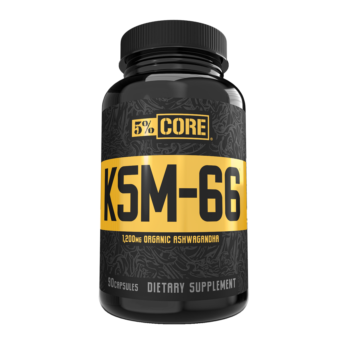Flacon de 5% Nutrition KSM-66 Ashwagandha, 90 gélules