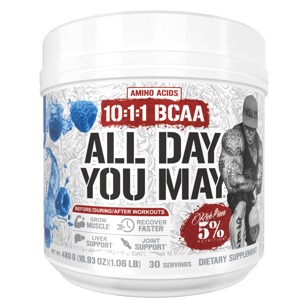 5% Nutrition All Day You May - pot framboise bleue