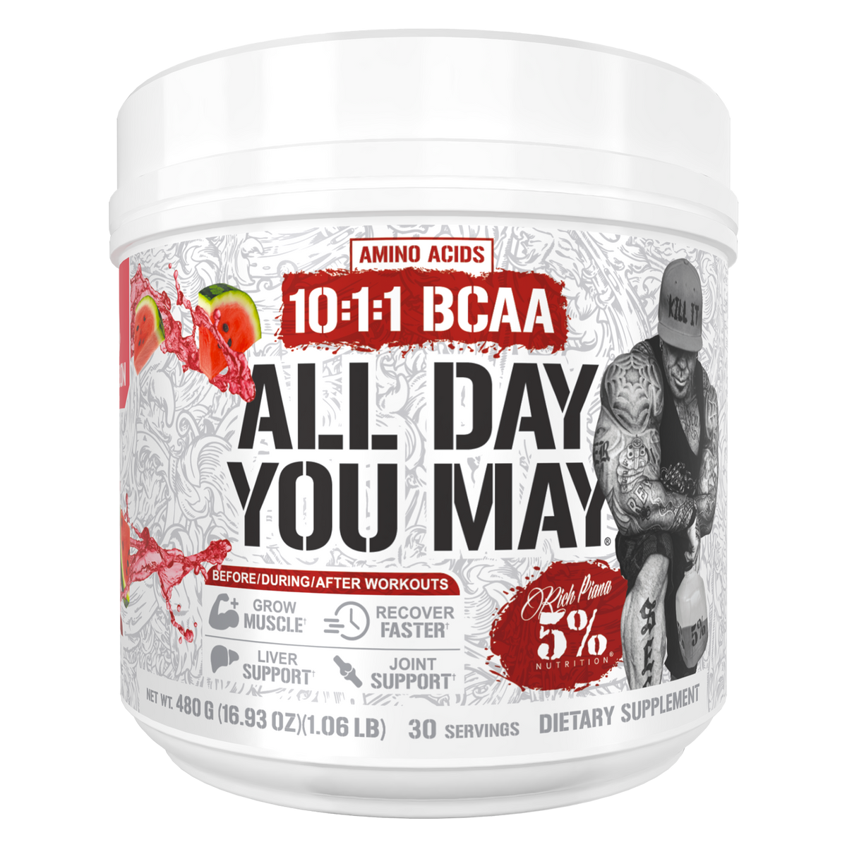 5% Nutrition All Day You May - pot gout pasteque