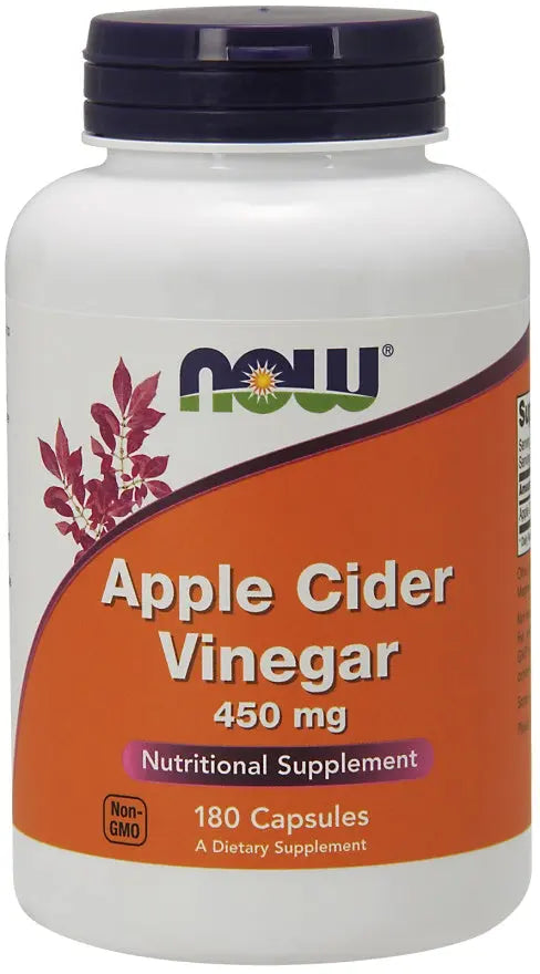 Apple Cider Vinegar, 450mg - 180 vcaps NOW FOODS
