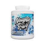 Pot de Naughty Boy Beef Zero goût Blue Raspberry, protéine de bœuf
