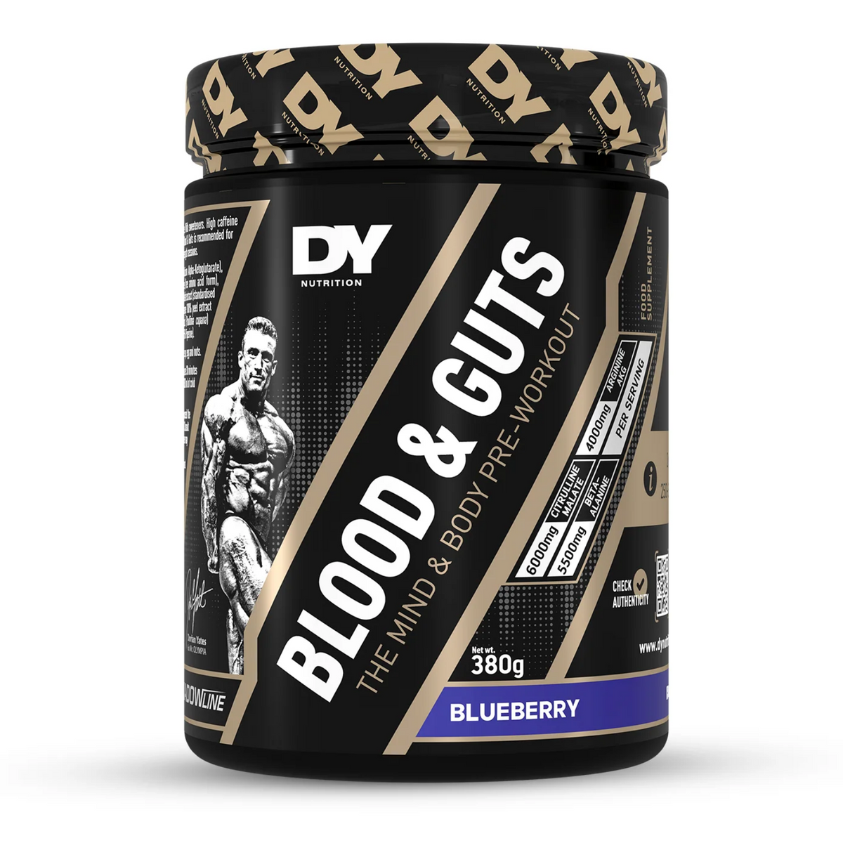 Dorian Yates Blood and Guts - boite 380 g pre workout