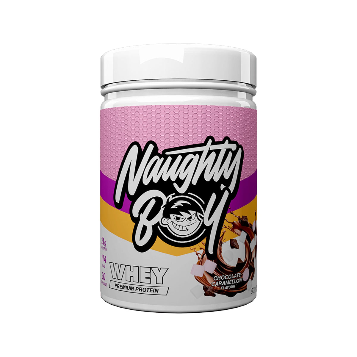 Pot de 900 g Naughty Boy Advanced Whey goût Chocolate Caramellow
