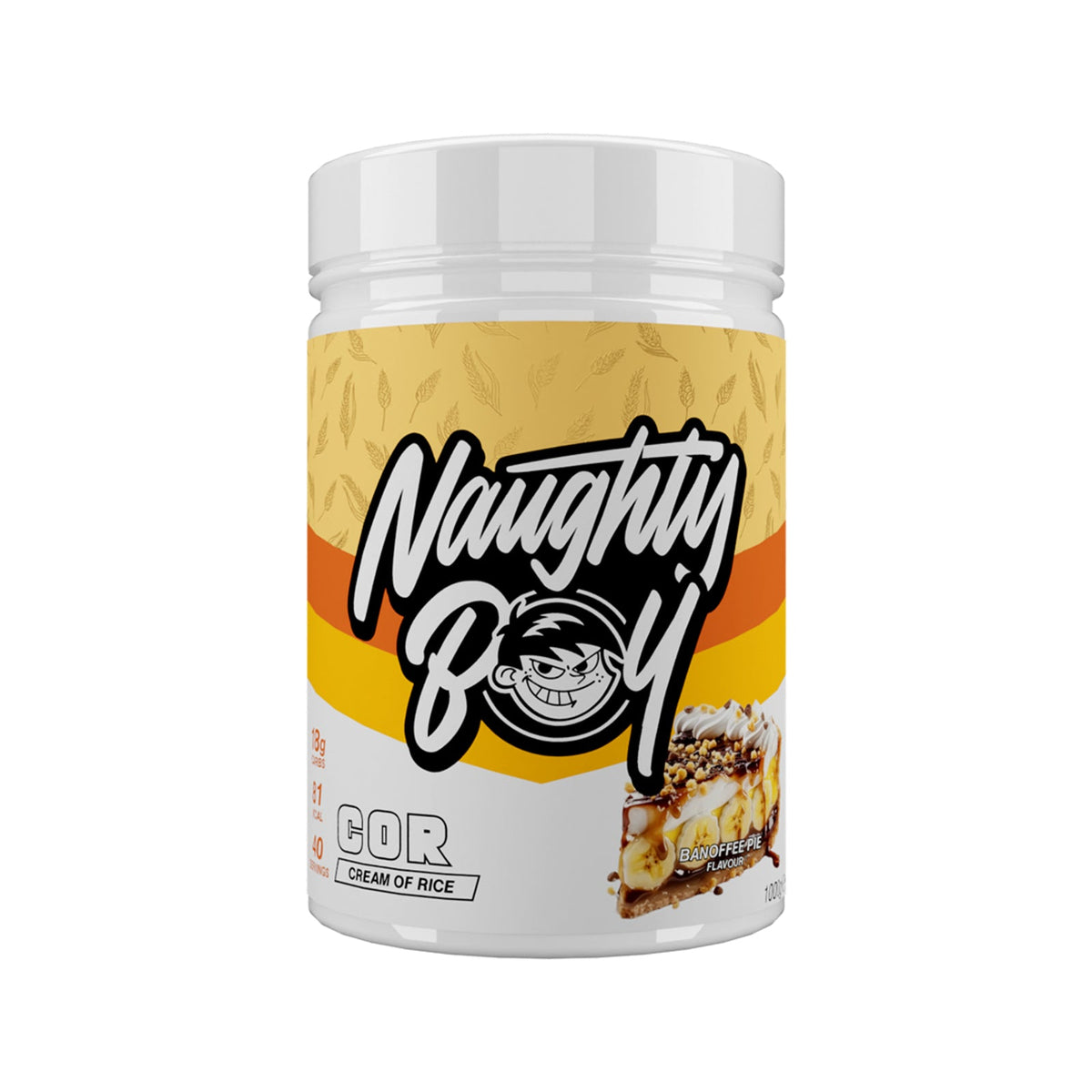 Sachet de 1 kg Naughty Boy Cream of Rice goût Banoffee Pie, crème de riz