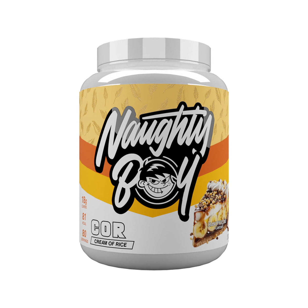 Sachet de 2 kg Naughty Boy Cream of Rice goût Banoffee Pie, crème de riz