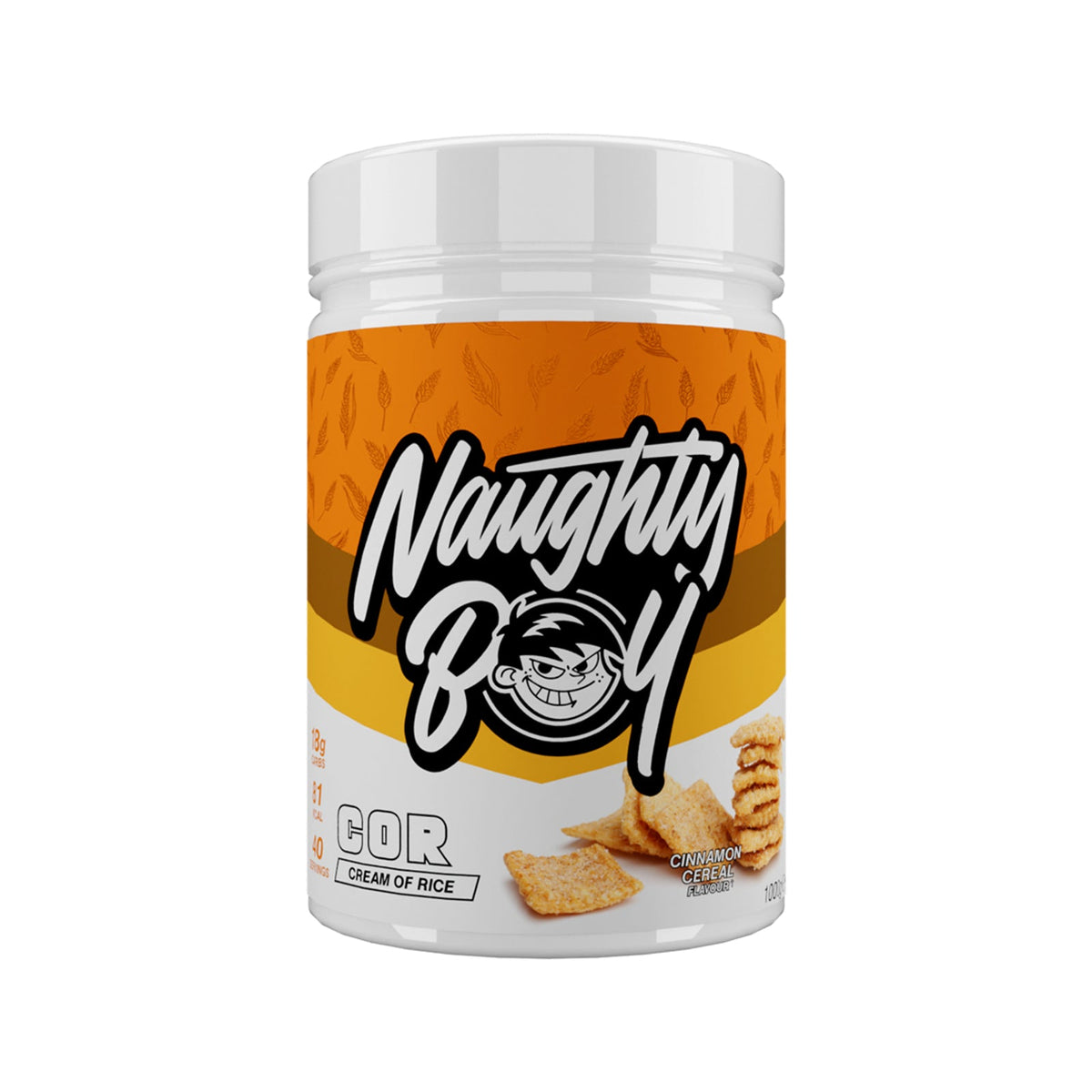 Sachet de 1 kg Naughty Boy Cream of Rice goût Cinnamon Cereal, crème de riz