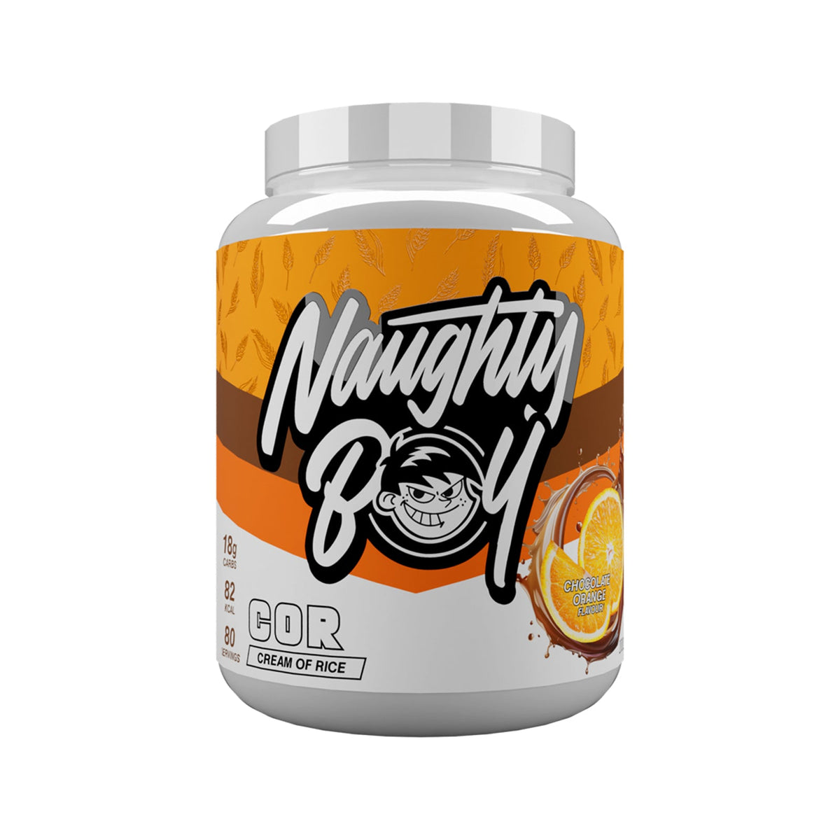 Sachet de 2 kg Naughty Boy Cream of Rice goût Chocolate Orange, crème de riz
