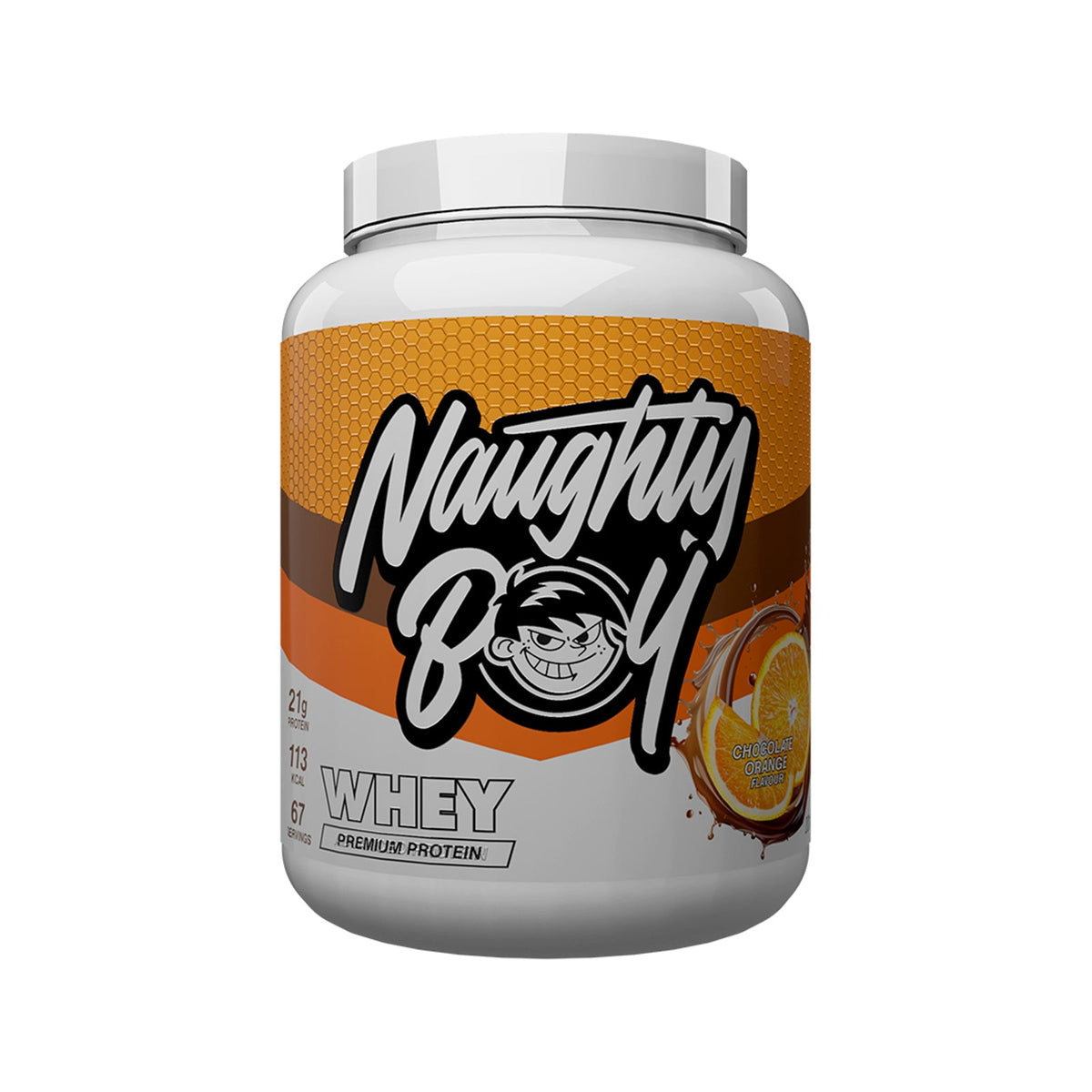 Pot de 2,01 kg Naughty Boy Advanced Whey goût Chocolate Orange