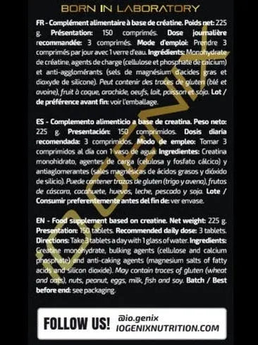 IO.Genix Creatine3000 150tabs IO.GENIX