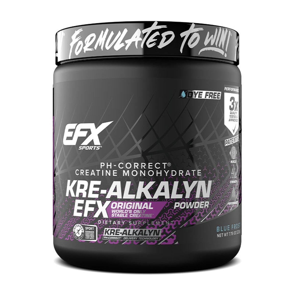 EFX Sports Kre-Alkalyn Poudre — Blue Frost 220 g