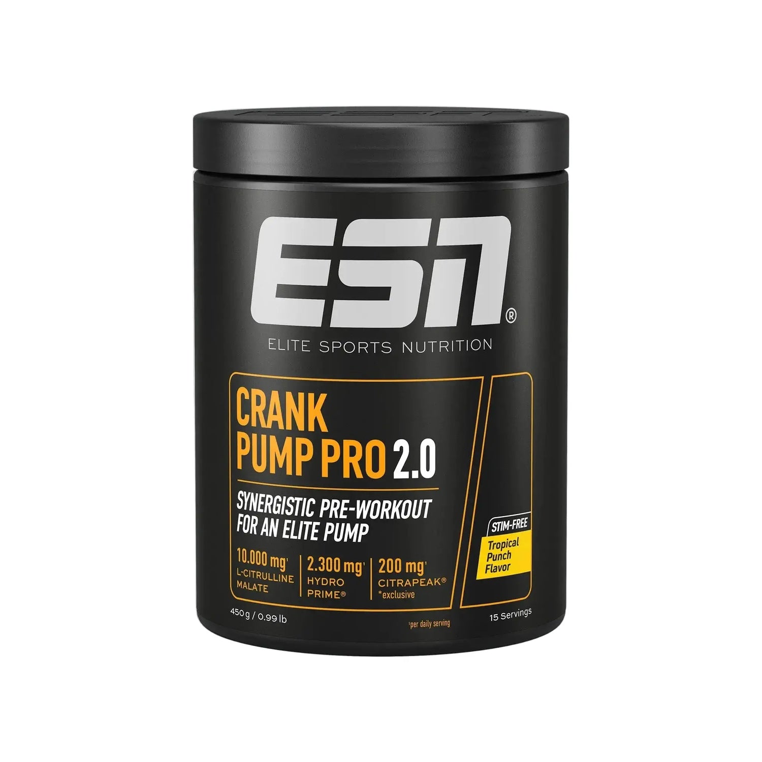 ESN Crank Pump Pro 2.0 - Booster Pre-Workout sans Stimulants ESN