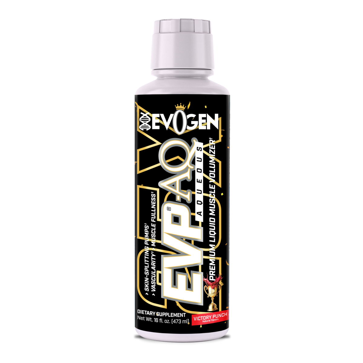 Bouteille d'Evogen EVP AQ, glycérol liquide, saveur Victory Punch