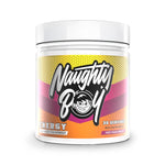 Pot de 390 g Naughty Boy Energy goût Fizzy Peach Sweets, pré-entraînement