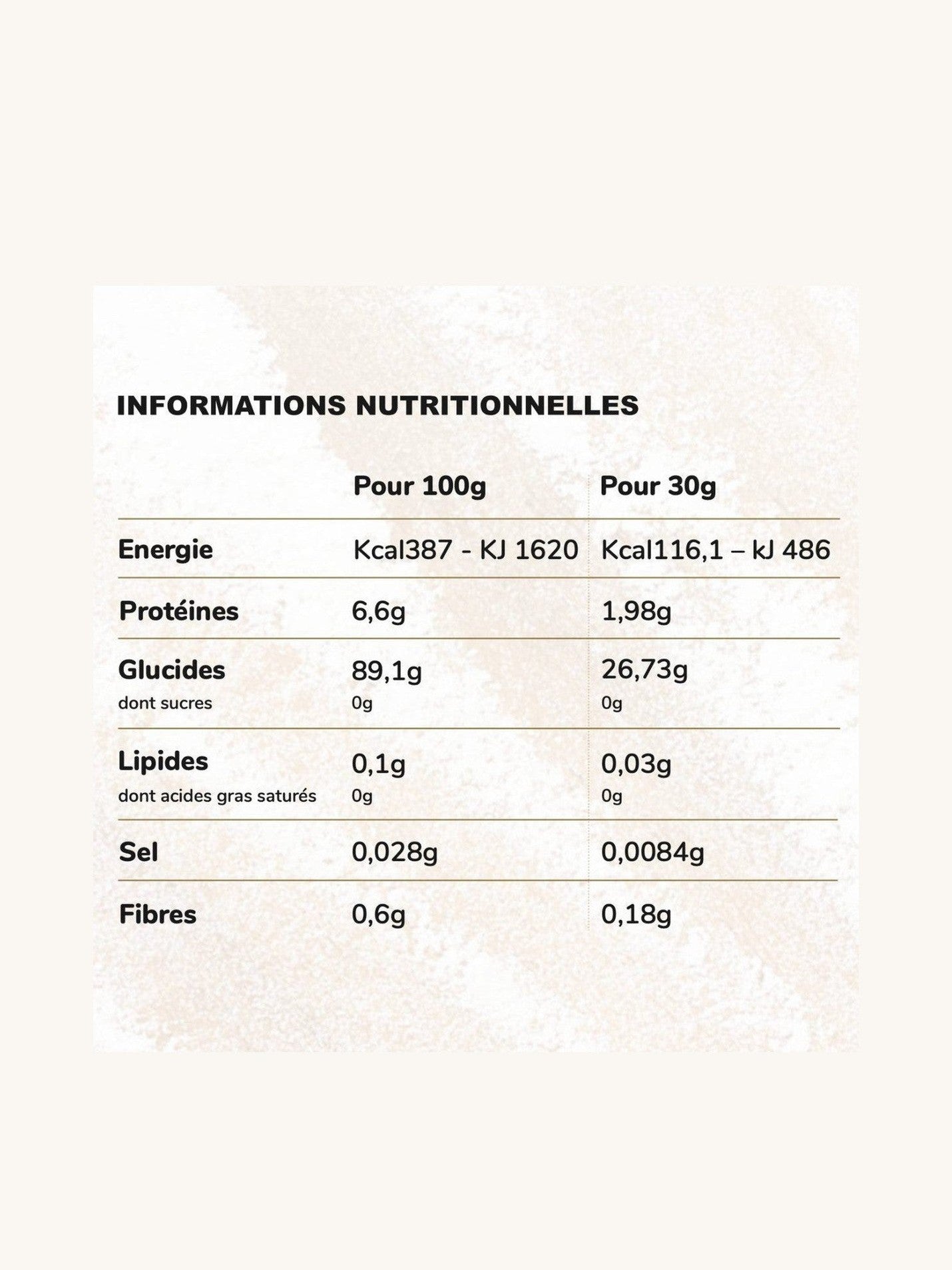 Farine de Patate Douce Yam 1kg - 100% Naturelle Yam Nutrition KISS NUTRITION Montpellier