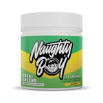 Pot de Naughty Boy Crea-Greens goût Iced Mango, créatine et super-aliments verts