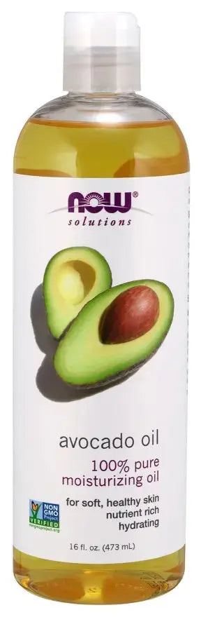 Huile d'avocat 100% naturelle pour usage alimentaire et cosmétique, qualité premium NOW FOODS