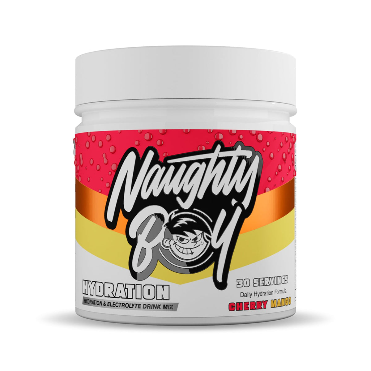 Pot de 255 g Naughty Boy Hydration goût Cherry Mango, boisson aux électrolytes