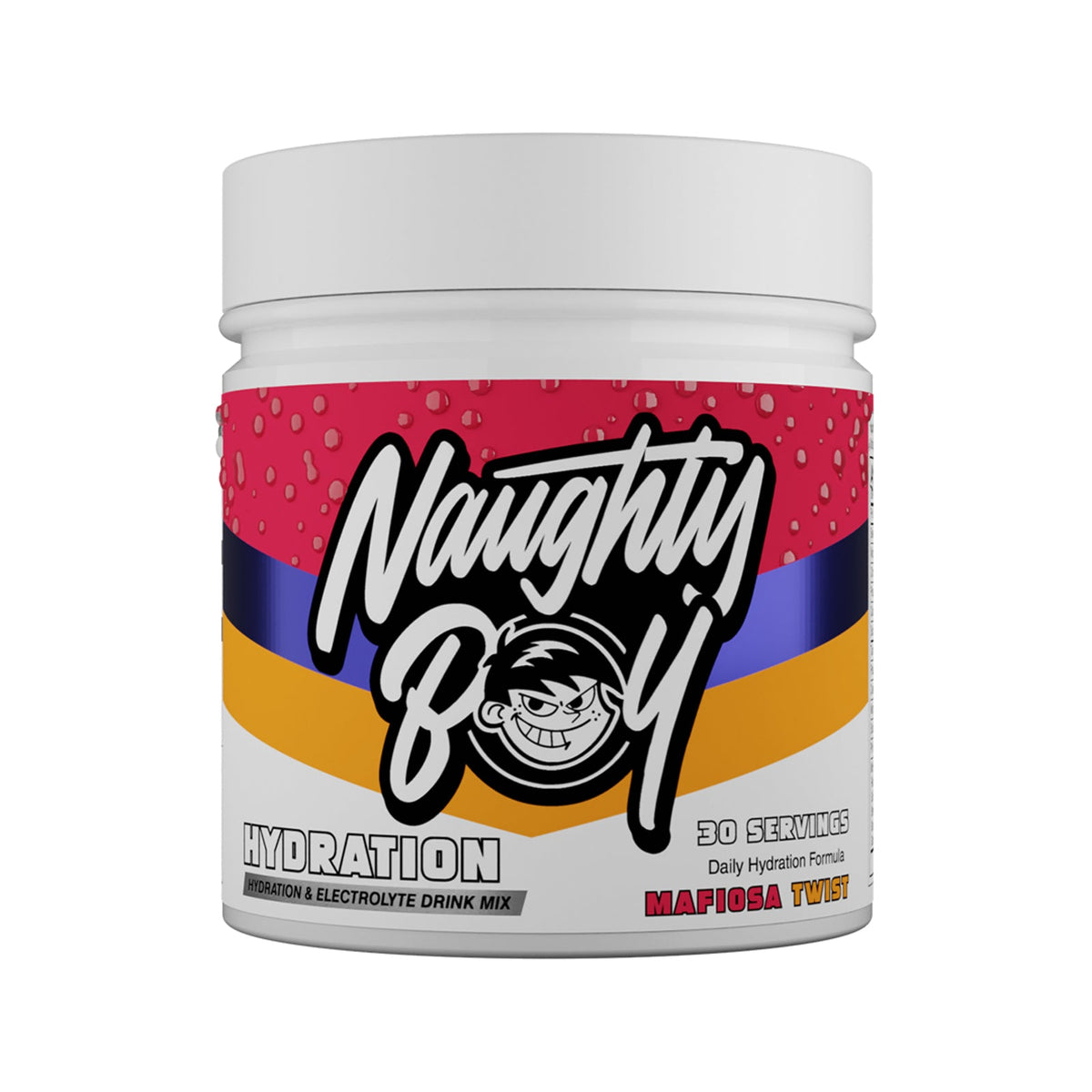 Pot de 255 g Naughty Boy Hydration goût Mafiosa Twist, boisson aux électrolytes