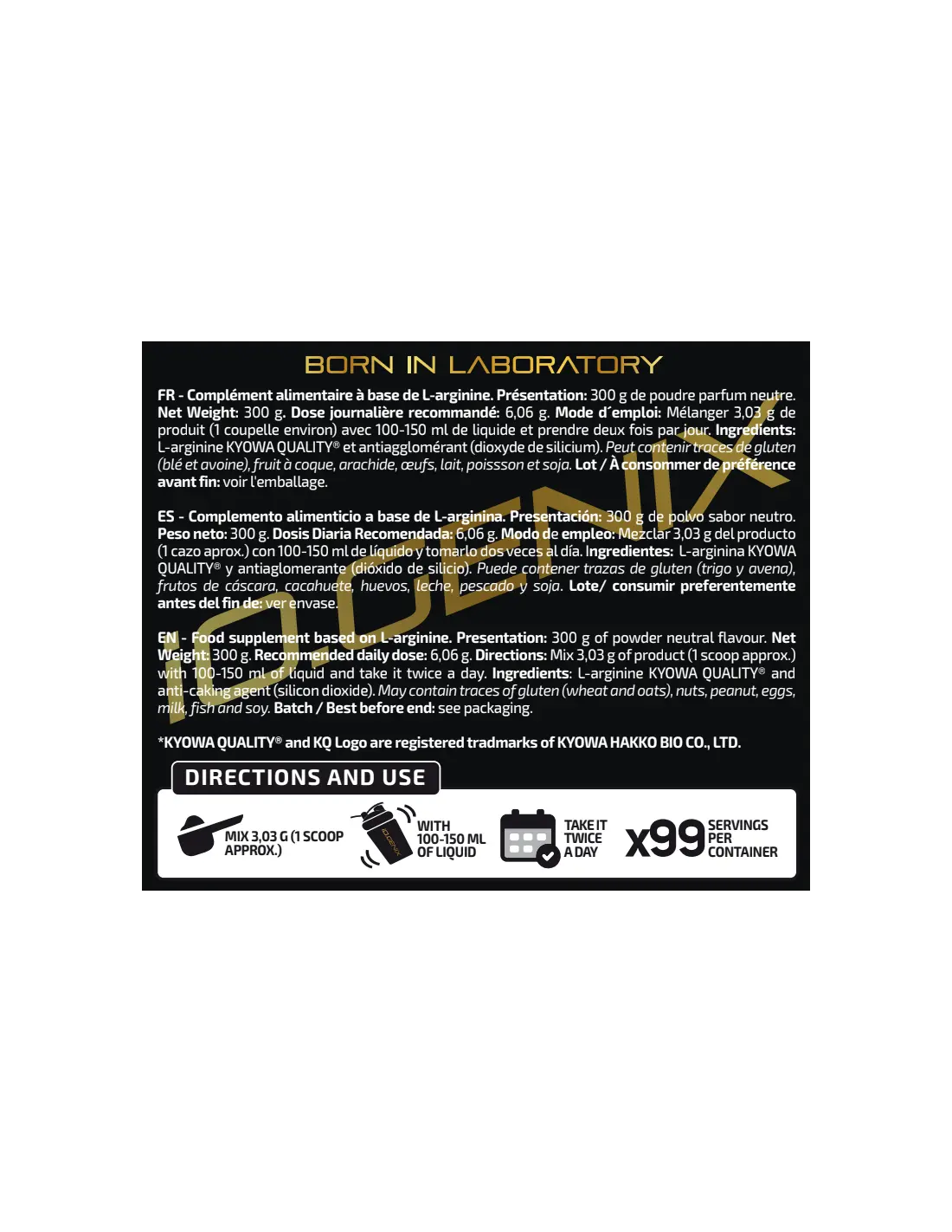 IO Genix Arginine Kyowa - Précurseur Oxyde Nitrique IO.GENIX