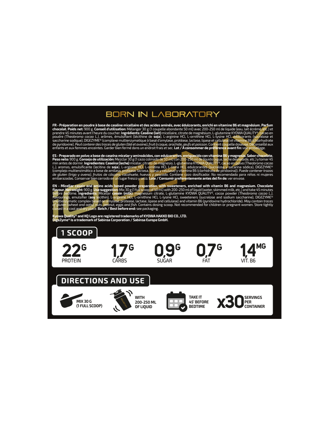 IO.Genix Casein Professional 900g IO.GENIX KISS NUTRITION Montpellier