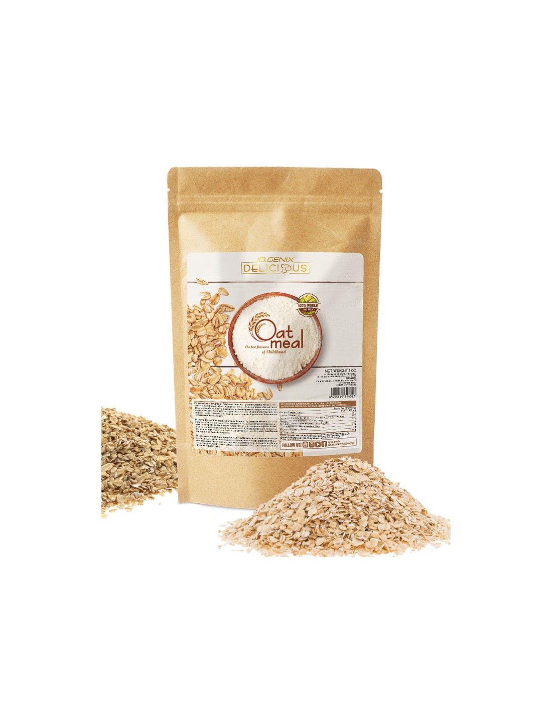 IO.Genix Farine D'Avoine Neutre 1kg IO.GENIX KISS NUTRITION Montpellier