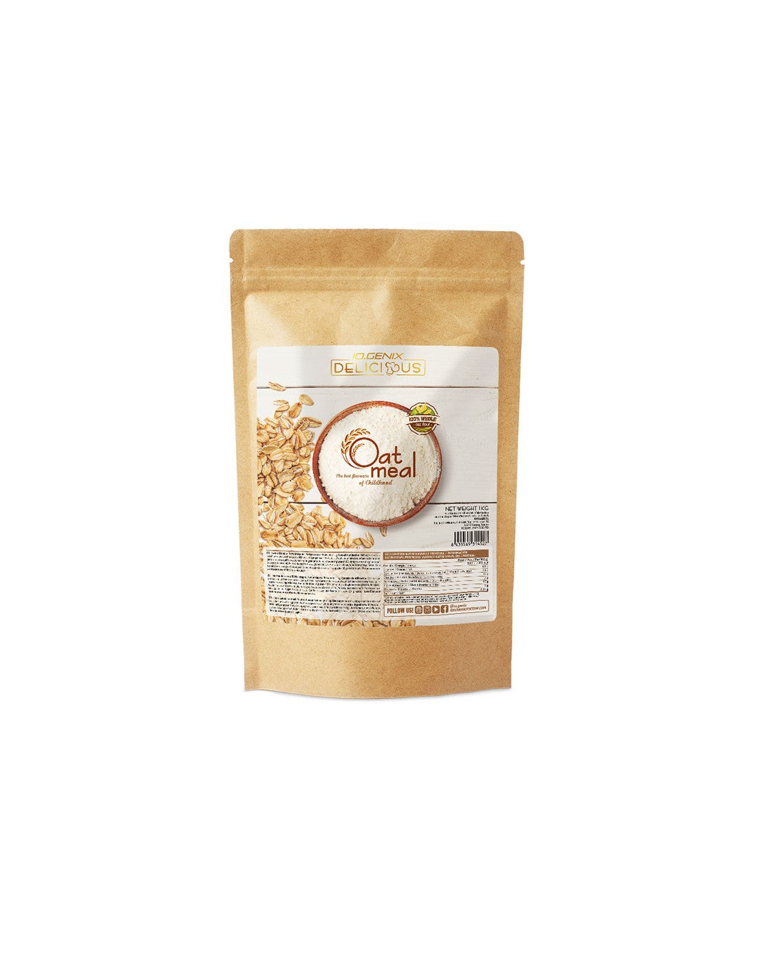 IO.Genix Farine D'Avoine Neutre 1kg IO.GENIX KISS NUTRITION Montpellier