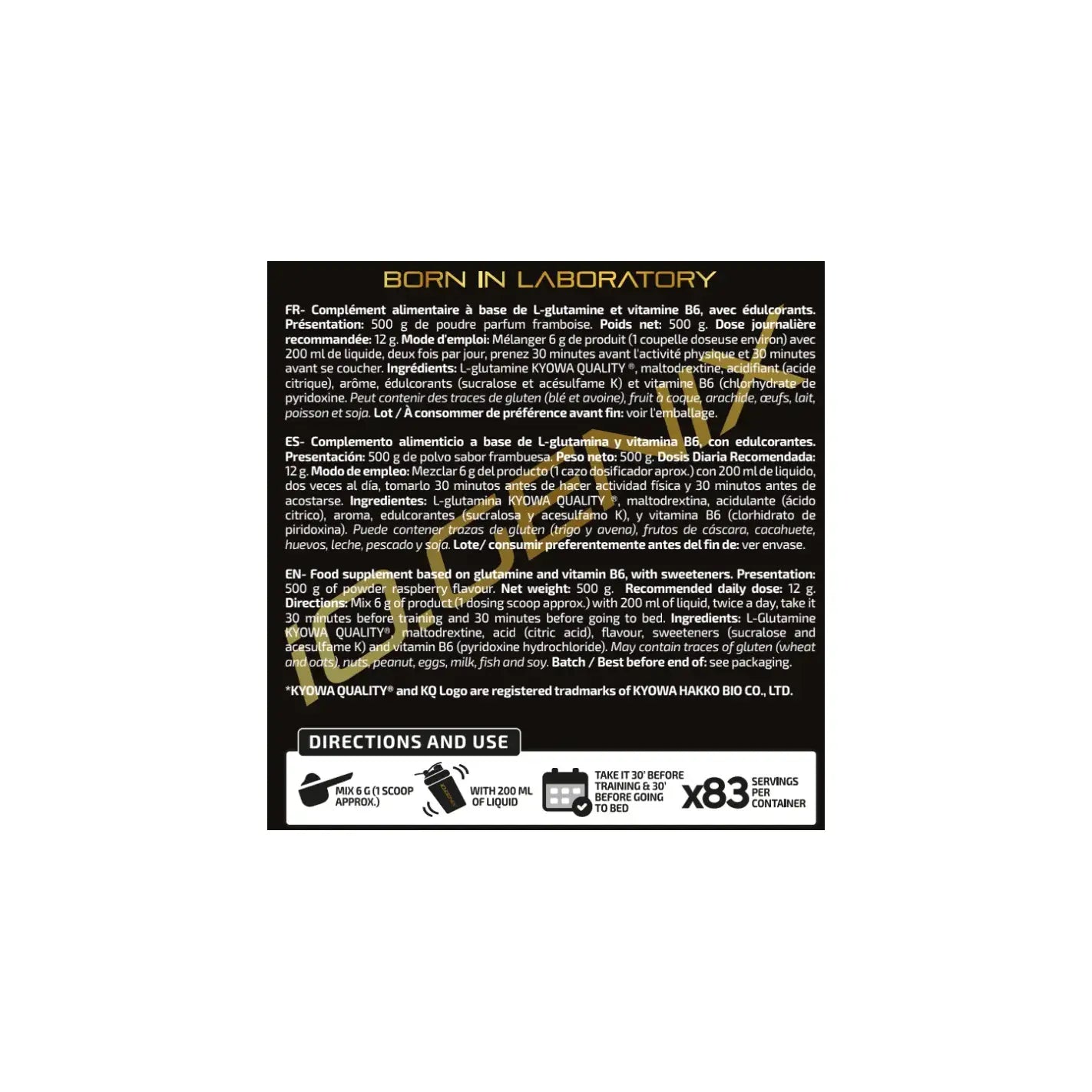 IO Genix Glutamine Kyowa - Récupération Musculaire IO.GENIX