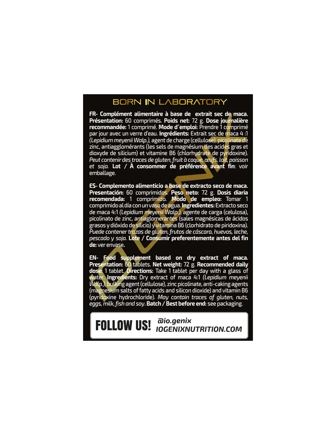 IO Genix Maca Plus - Soutien Hormonal & Vitalité Naturelle IO.GENIX