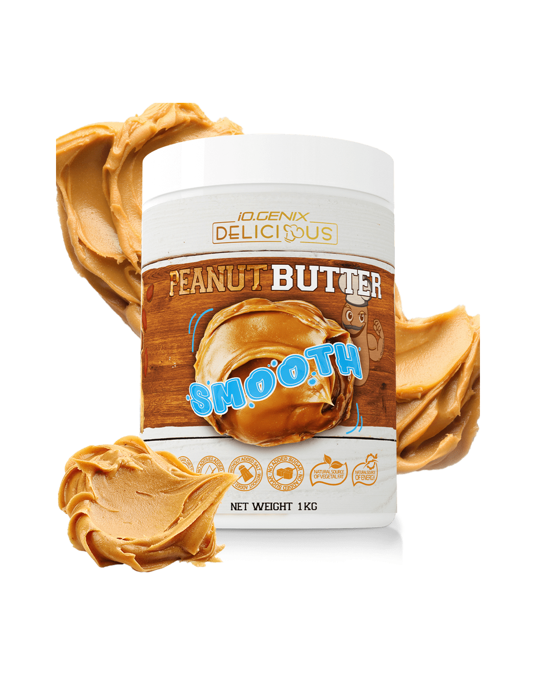 IO.Genix Peanut Butter Smooth 1Kg IO.GENIX KISS NUTRITION Montpellier