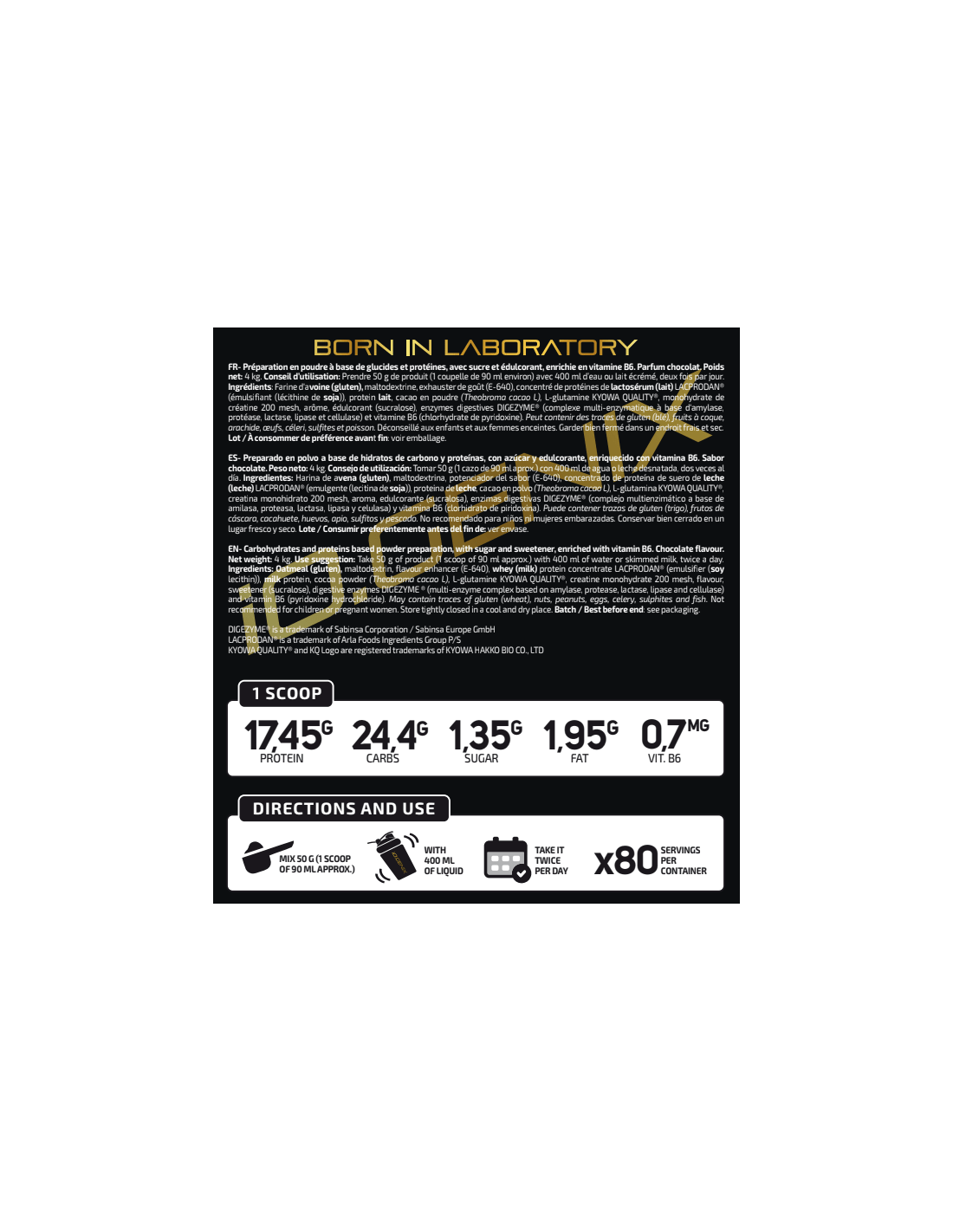 IO.Genix Protein Mass 4kg IO.GENIX KISS NUTRITION Montpellier
