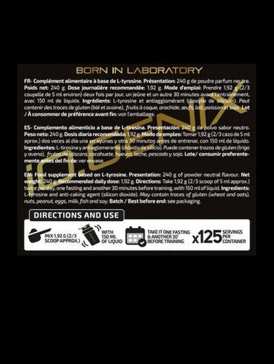 IO.Genix Pure Tyrosine 240g IO.GENIX KISS NUTRITION Montpellier