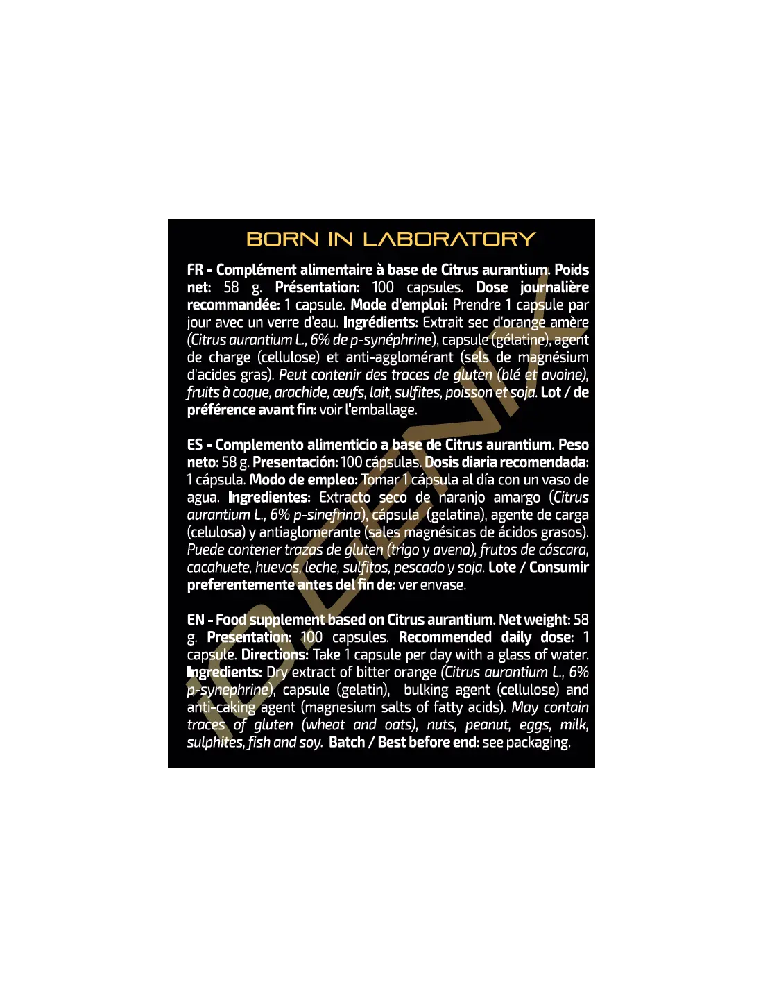 IO Genix Synephrine - Extrait Orange Amère Perte Poids KISS NUTRITION