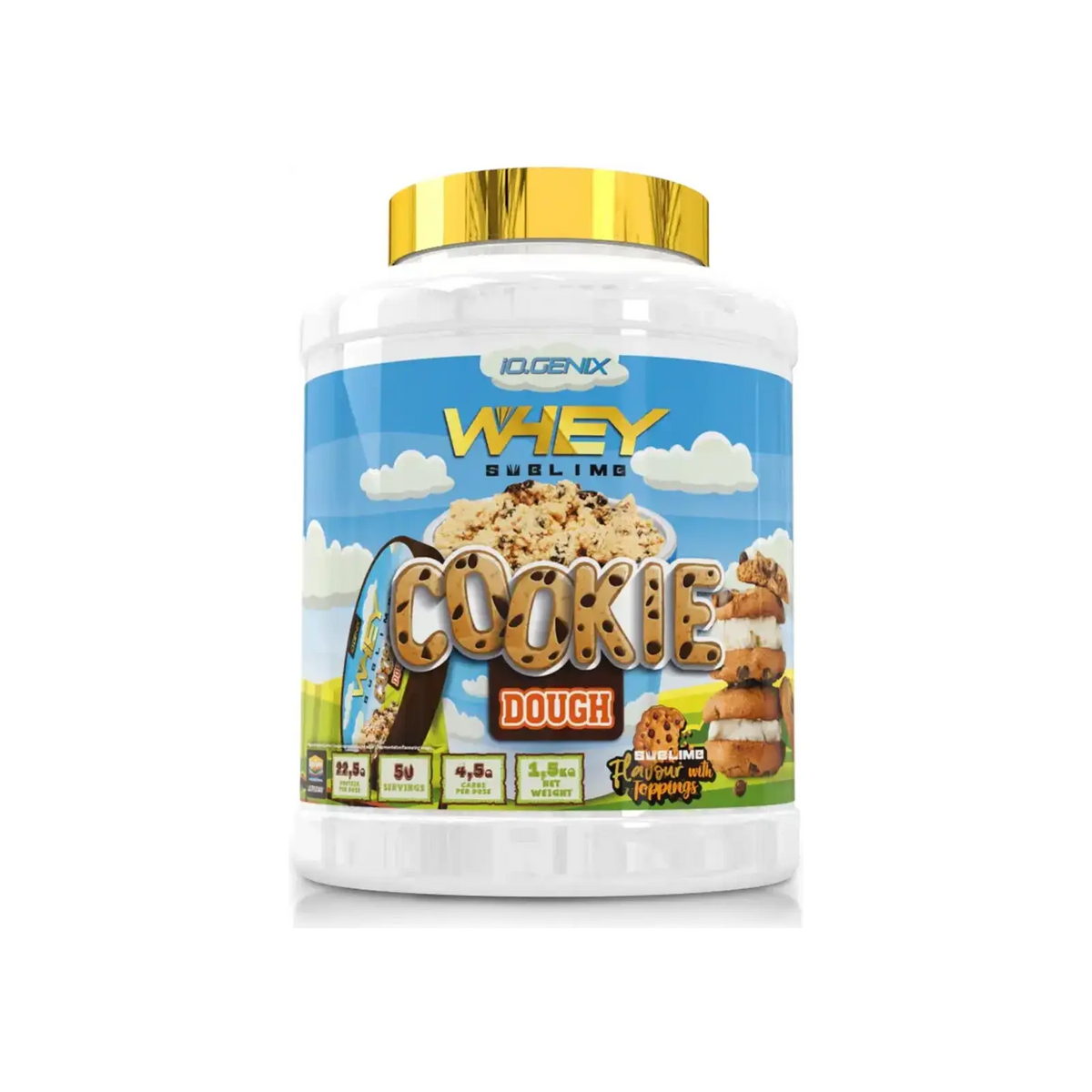 IO Genix Whey Sublime 1,5 kg - proteine de lactoserum premium avec Digezyme