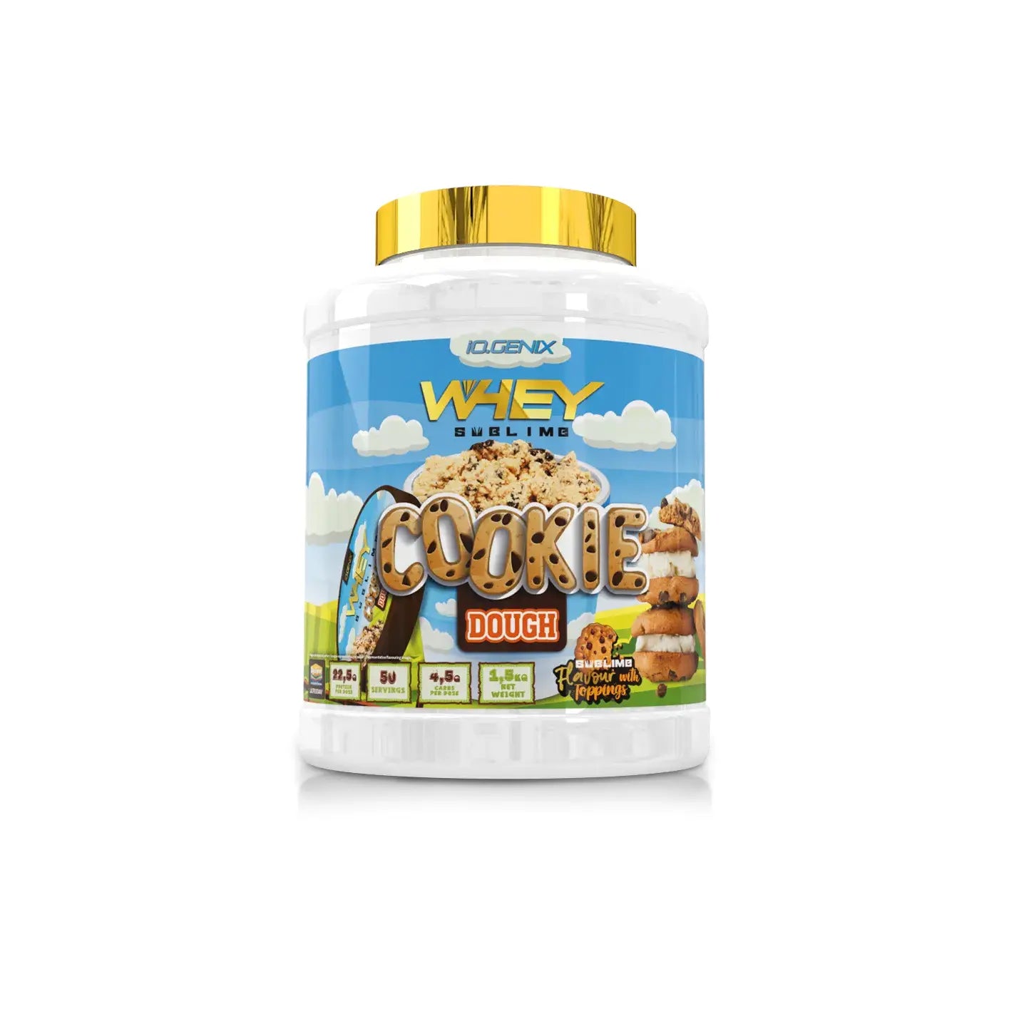 IO Genix Whey Sublime 1.5kg - Protéine de Lactosérum Premium & Digezyme IO.GENIX