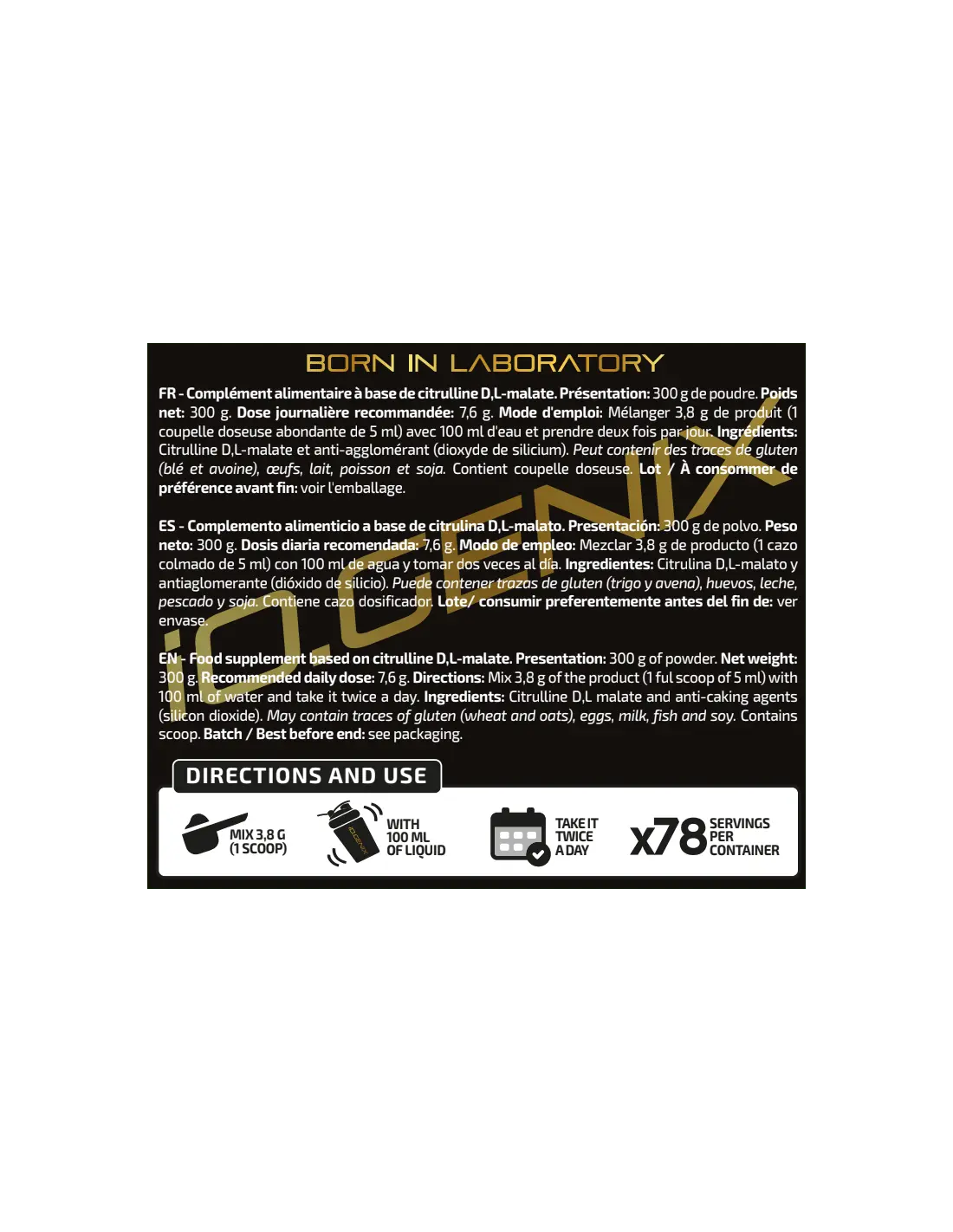 IO.Genix Citrulline Malate 300g IO.GENIX