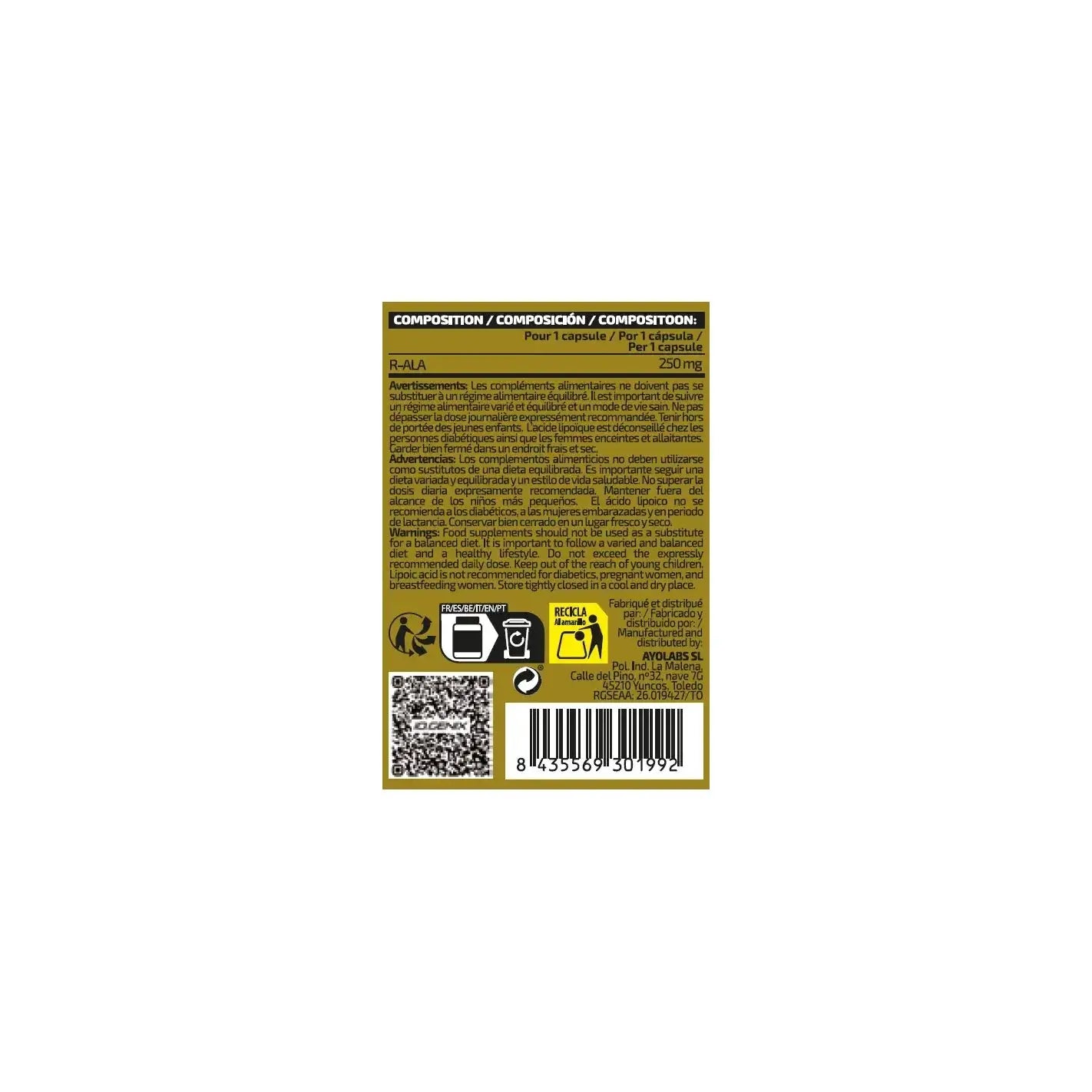 IO.Genix R-ALA 250 mg - alfa-liponsav sejtszintű antioxidáns IO.GENIX