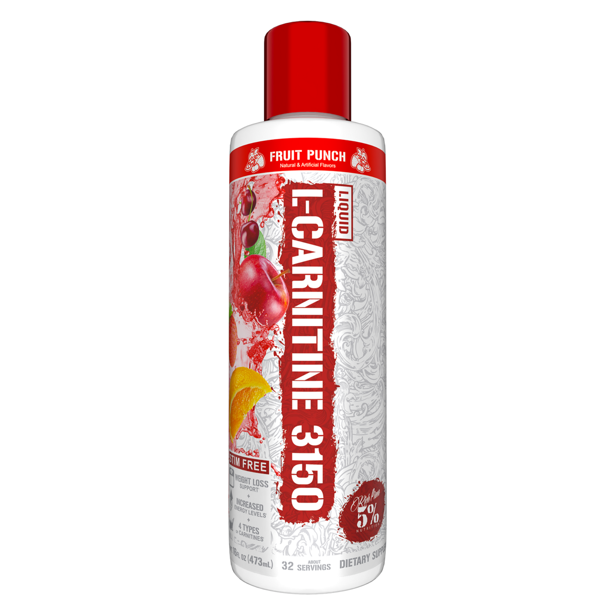 Flacon de 5% Nutrition Liquid L-Carnitine 3150 goût Fruit Punch