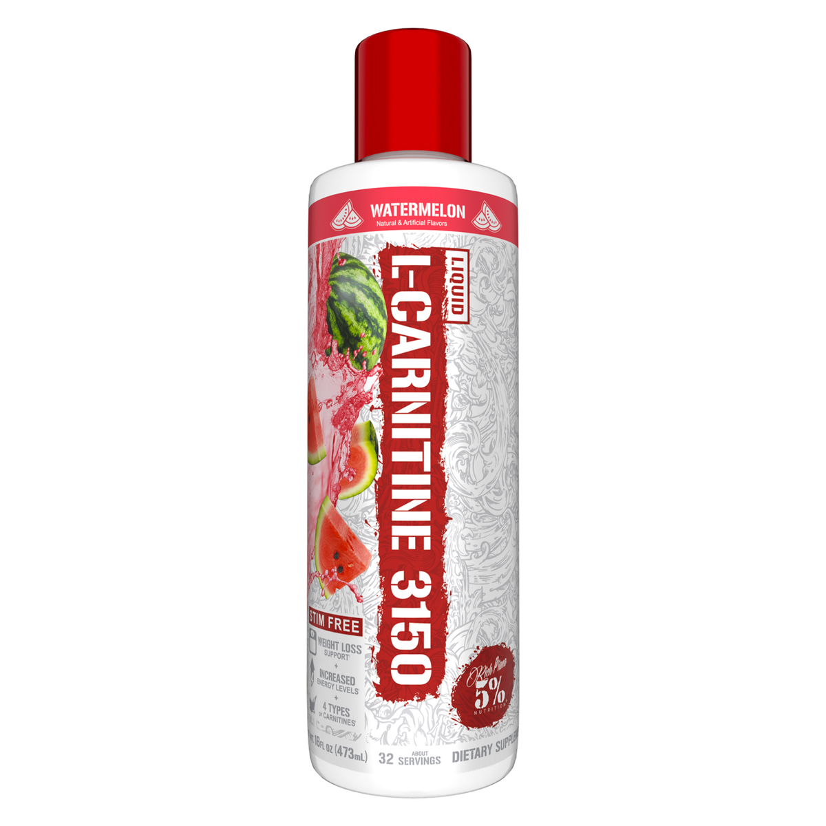 Flacon de 5% Nutrition Liquid L-Carnitine 3150 goût Watermelon
