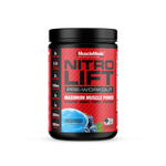 MuscleMeds Nitro Lift Pre-Workout saveur Blue Slush, pot de 522 g