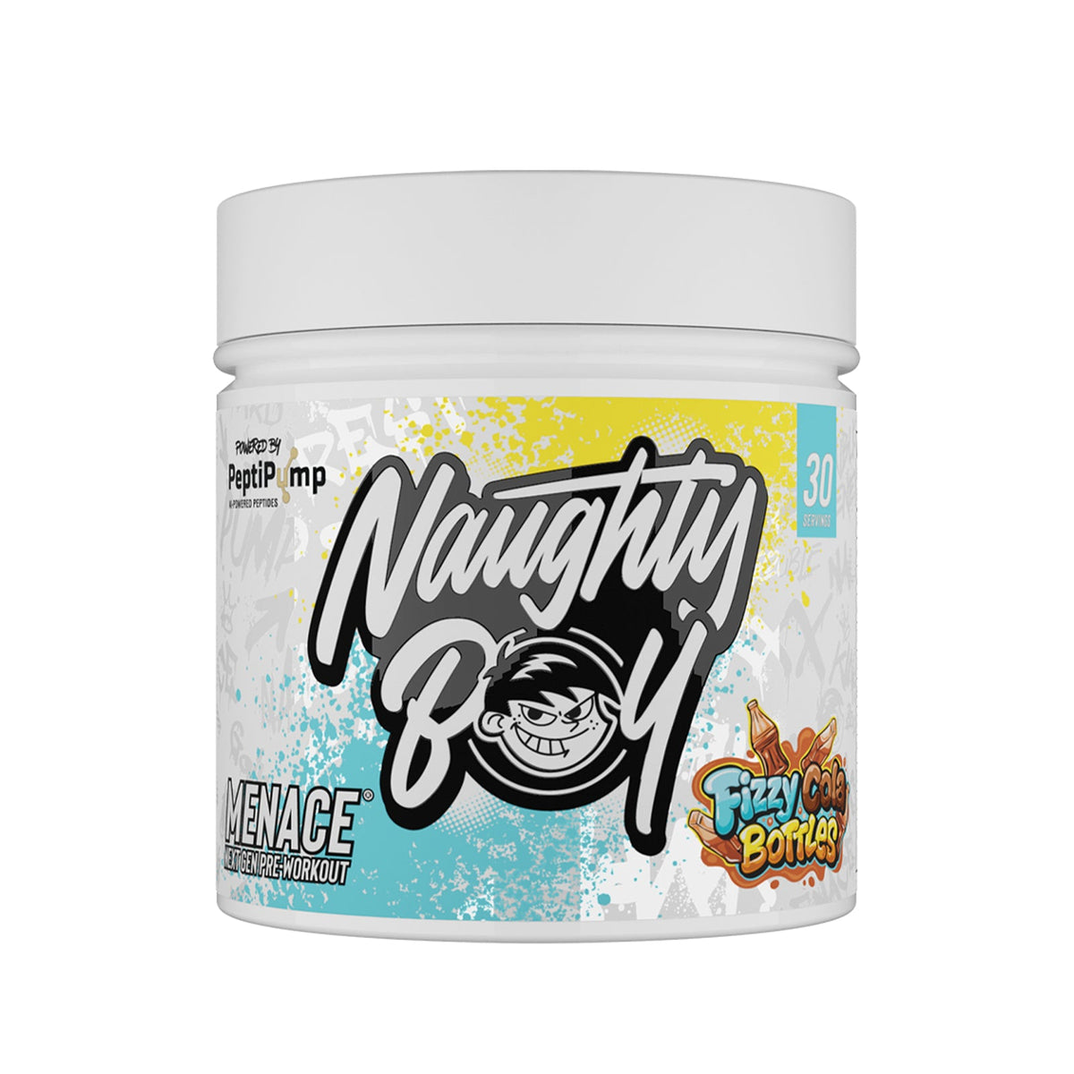 Pot de 210 g Naughty Boy Menace V2 goût Fizzy Cola Bottles, pré-entraînement