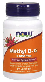 Méthyl B-12 avec acide folique, complément alimentaire en pastilles à sucer NOW FOODS