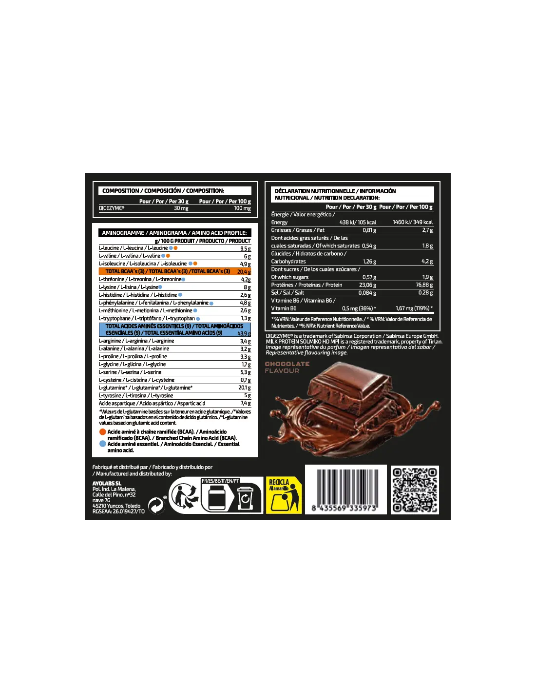Milk Protein Isolate 100 - Isolat de Protéines IO.Genix IO.GENIX