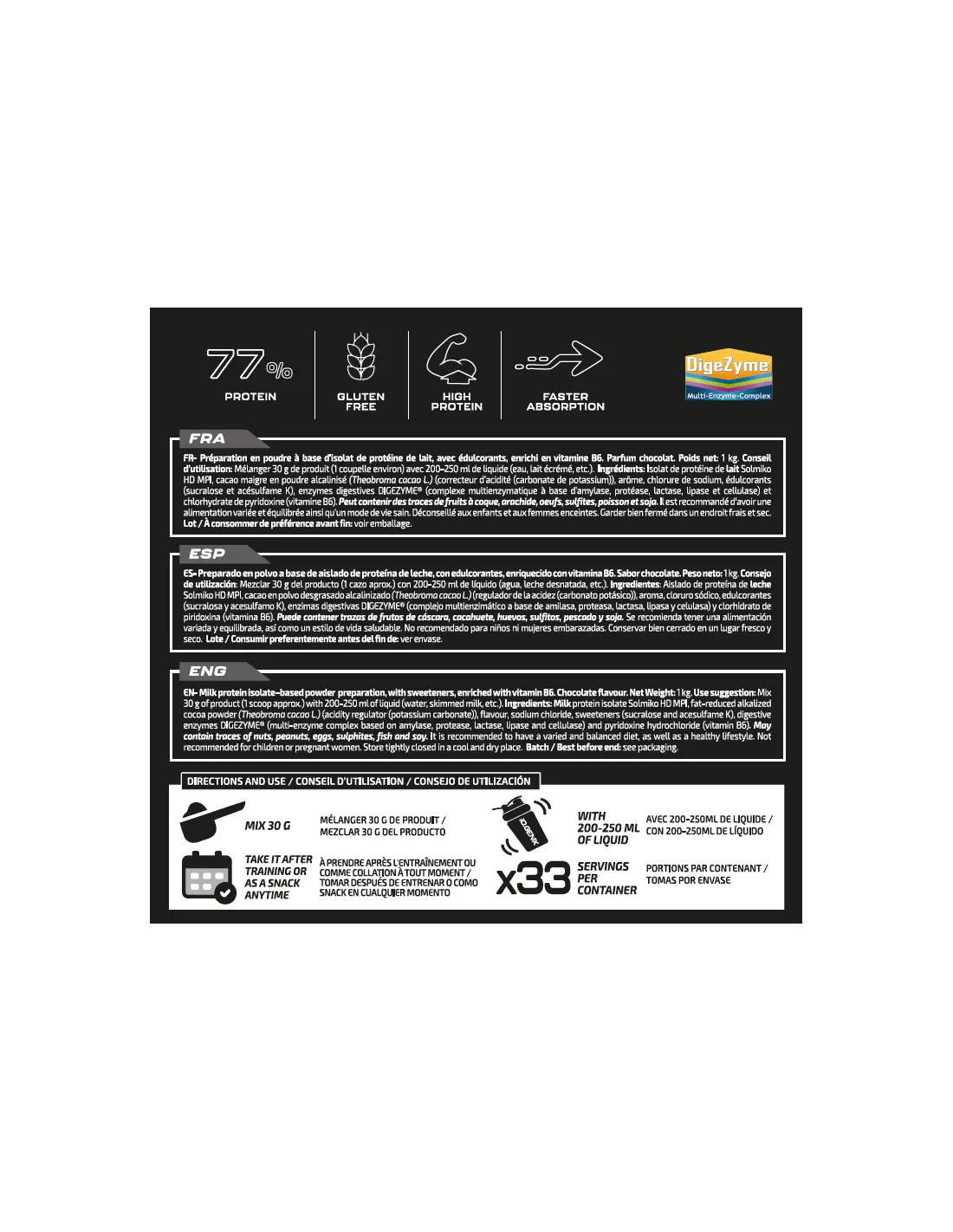 Milk Protein Isolate 100 - Isolat de Protéines IO.Genix IO.GENIX