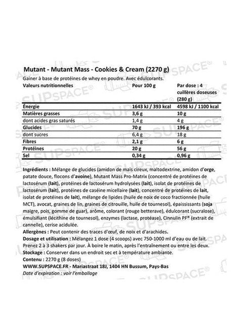 Mutant Mass 2270g Mutant KISS NUTRITION Montpellier