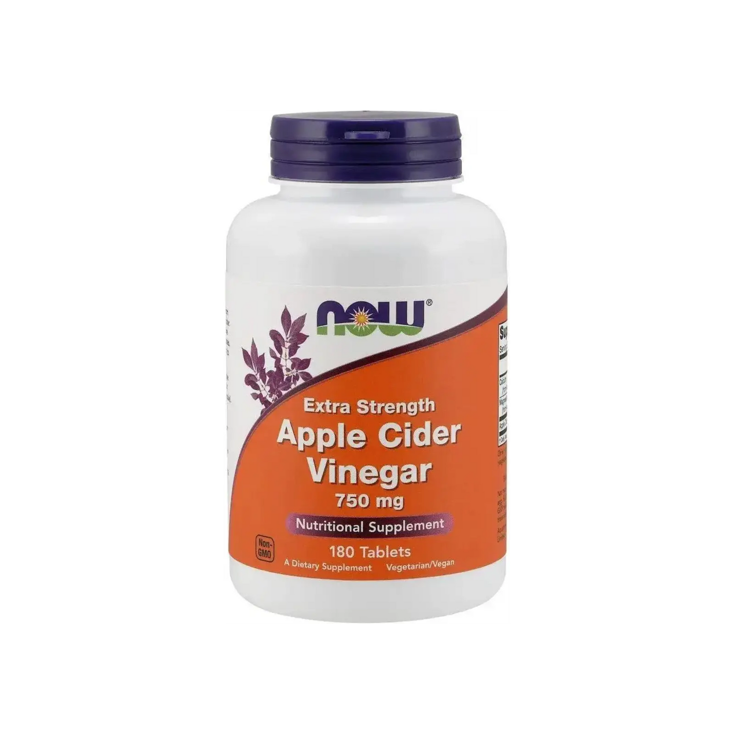 Now Foods Apple Cider Vinegar 750 mg Extra Strength, comprimés de vinaigre de cidre