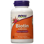 Now Foods Biotin 5000mcg - Vitamine B8 Cheveux Ongles NOW FOODS