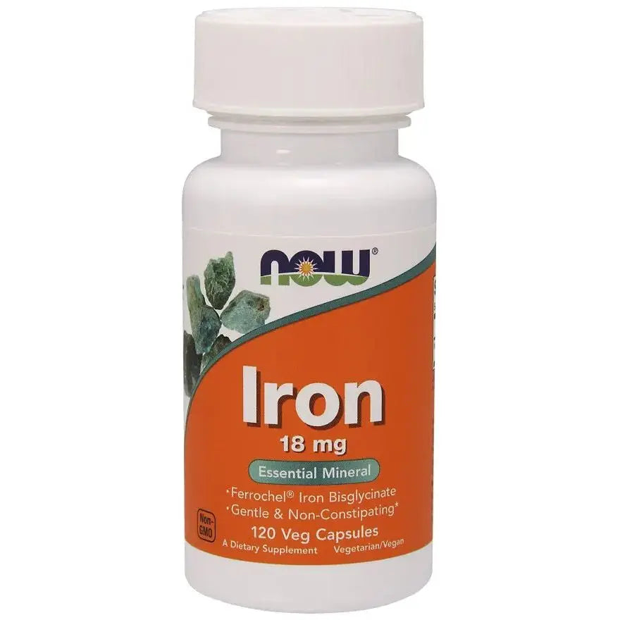 Now Foods Iron 18mg - Bisglycinate Fer Chélaté Absorption NOW FOODS
